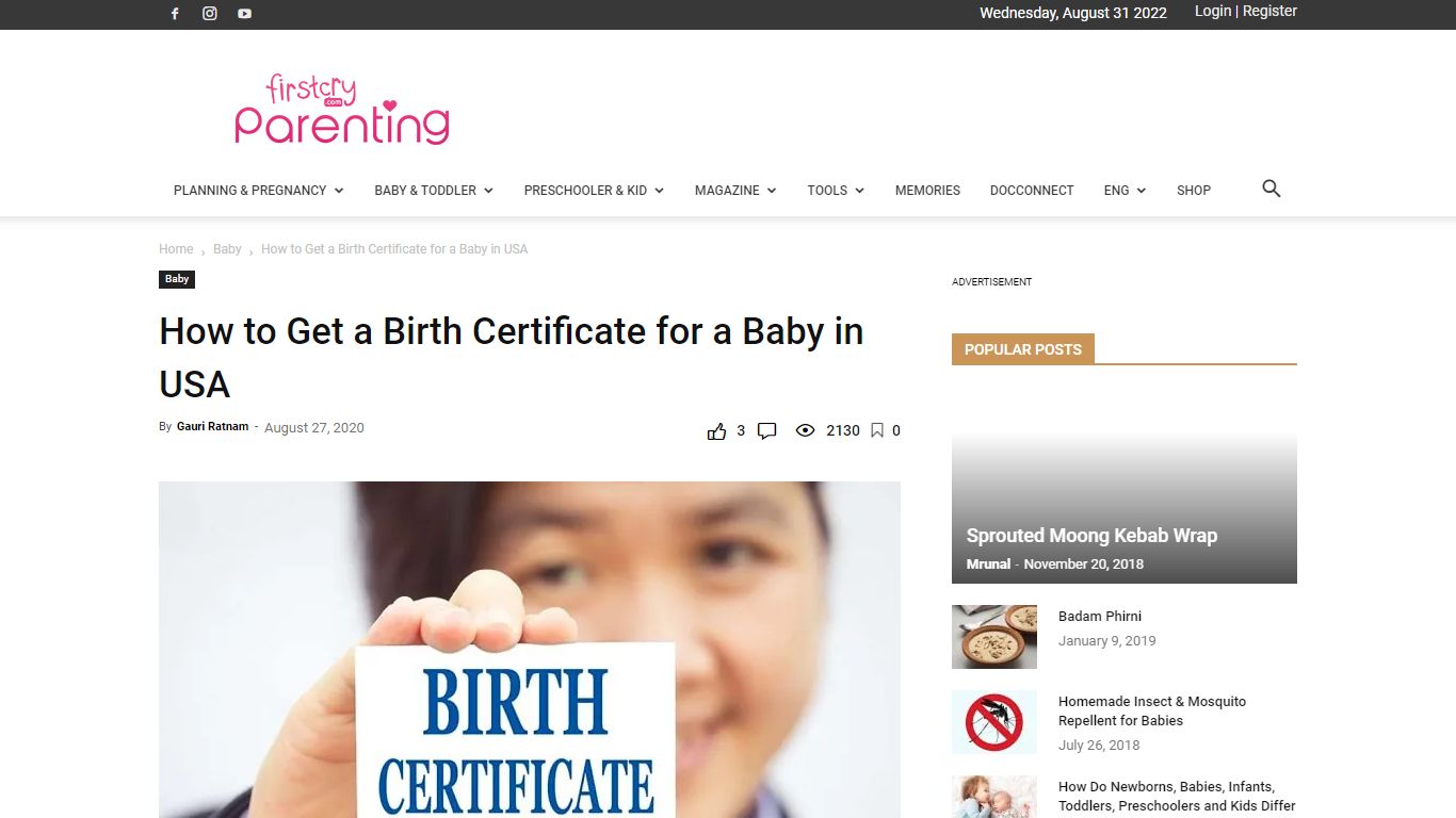 How To Get Birth Certificate for a Baby in The USA - FirstCry Parenting